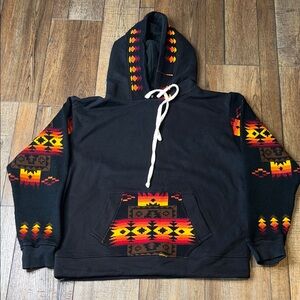 Alegia black and Aztec print hoodie women’s